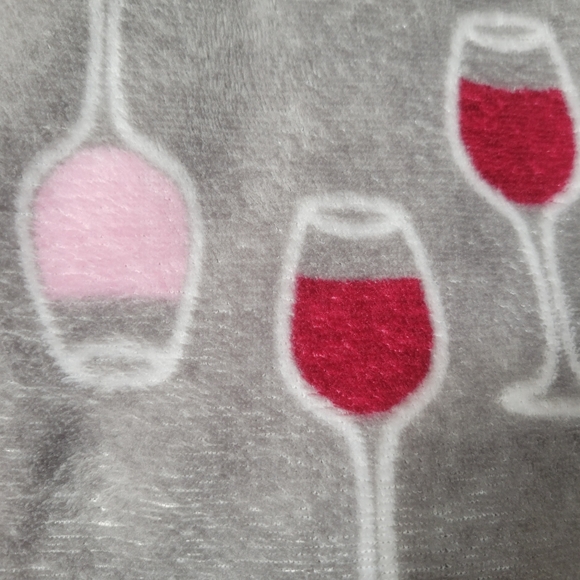 Pj Couture Plush wine glass pajama bottoms - Picture 4 of 6